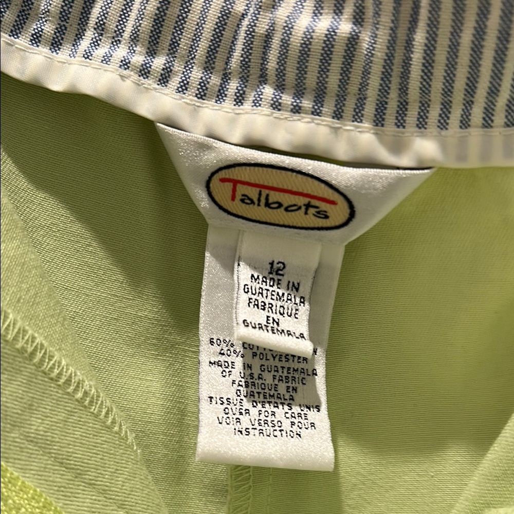 TALBOTS Light mint Green wide leg Trousers size 12 - Picture 4 of 7